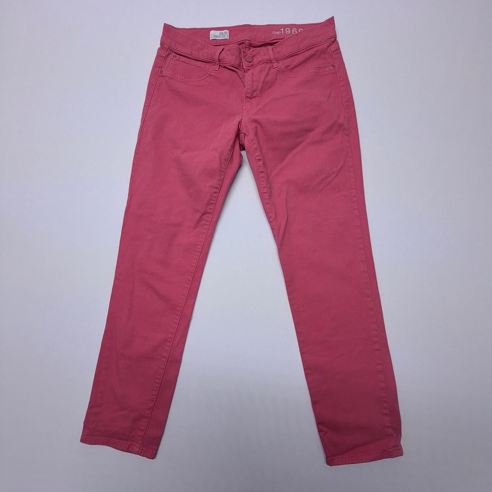 Gap 1969 Legging Jean Pink Skinny Pants Womens Size 28/6R Stretch Denim